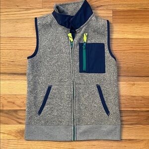Crewcuts Gray Vest with Blue and Green Trim